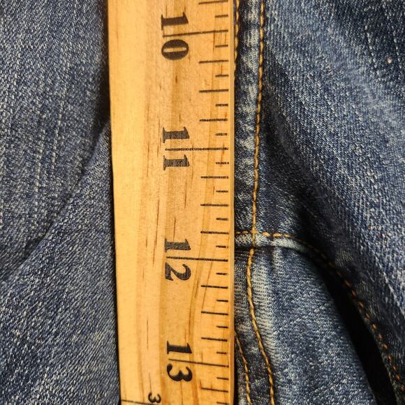 Lane Bryant Jeans Mid Rise Super Stretch Bootcut Women Plus 24R Blue Distressed - Picture 16 of 16